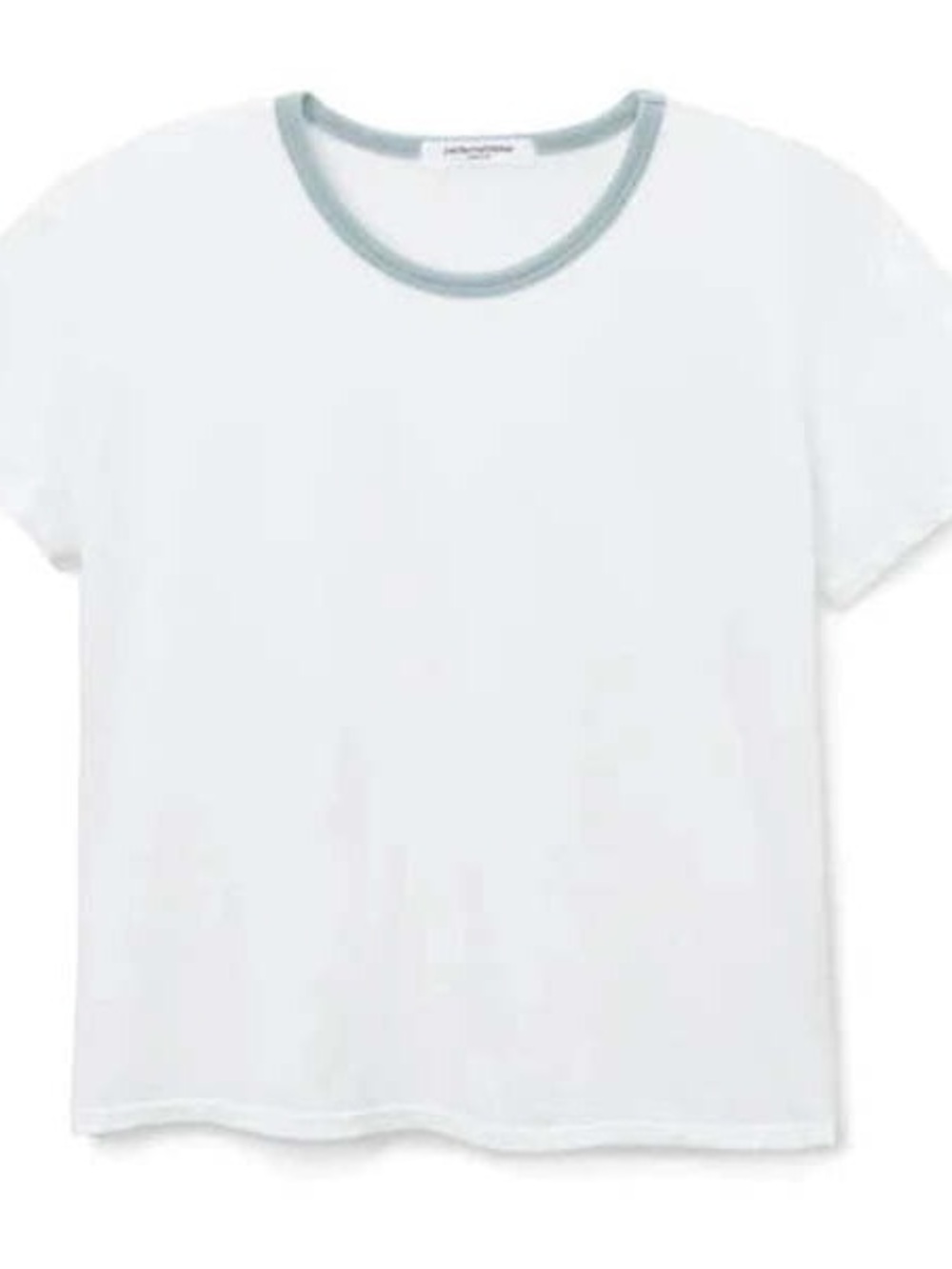 NWT Perfect White Tee Mixology Keys Ringer White Short Sleeve Tee Crewneck Large - Picture 4 of 8
